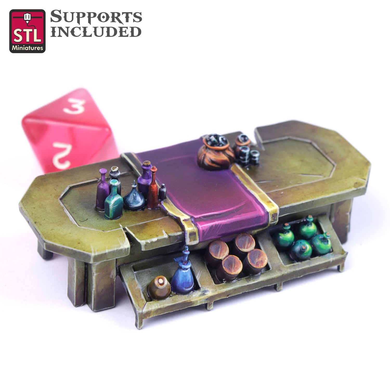 Potion Vendor Set Printable 3D Model STLMiniatures