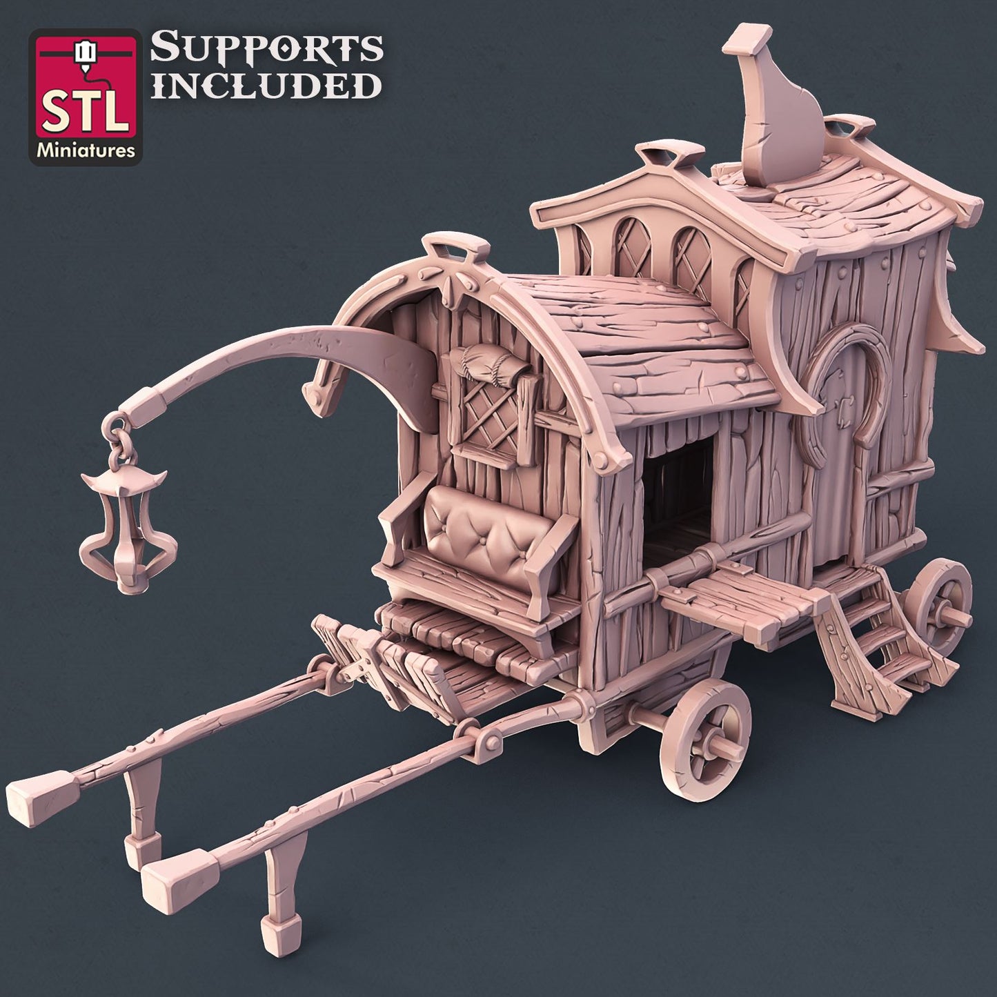 Potion Vendor Wagon Printable 3D Model STLMiniatures