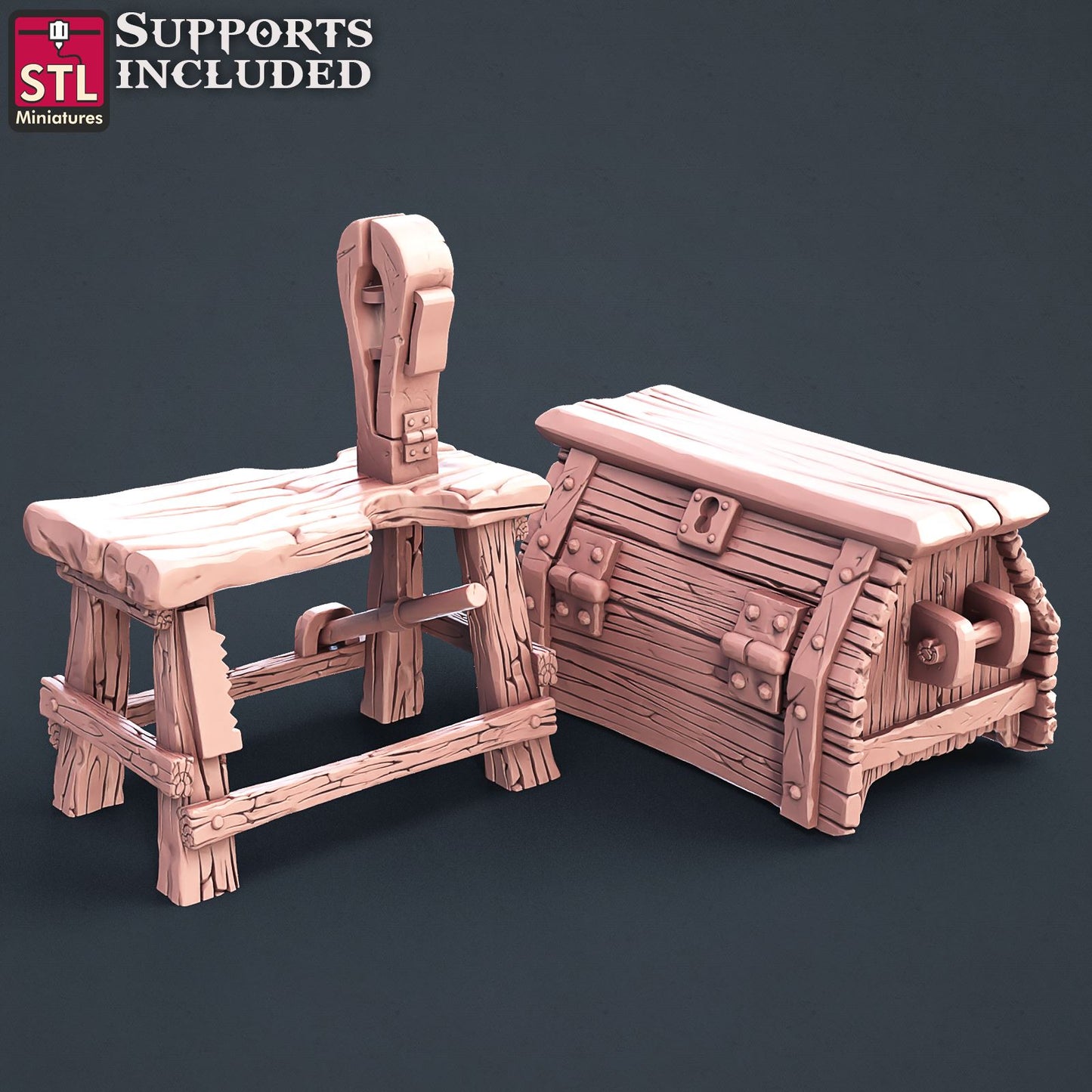 ShoeMaker Chest Chair Scale Models STLMiniatures
