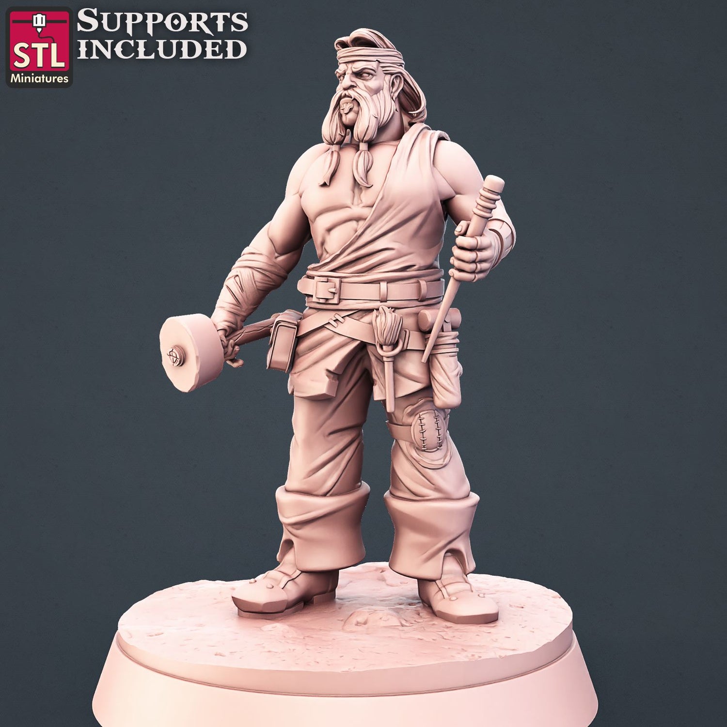 Stone Carver Set Printable 3D Model STLMiniatures