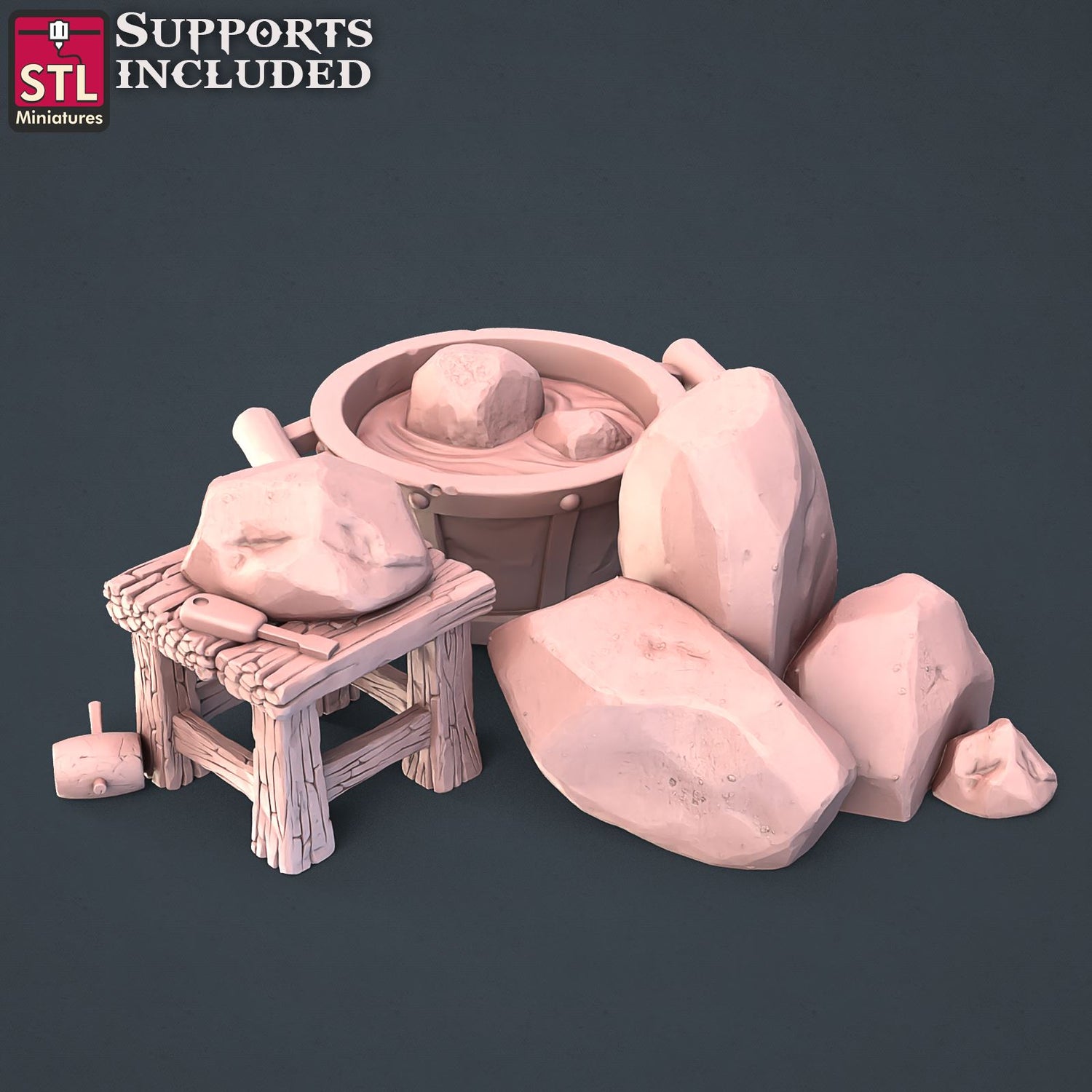 Stone Carver Stone Printable 3D Model STLMiniatures