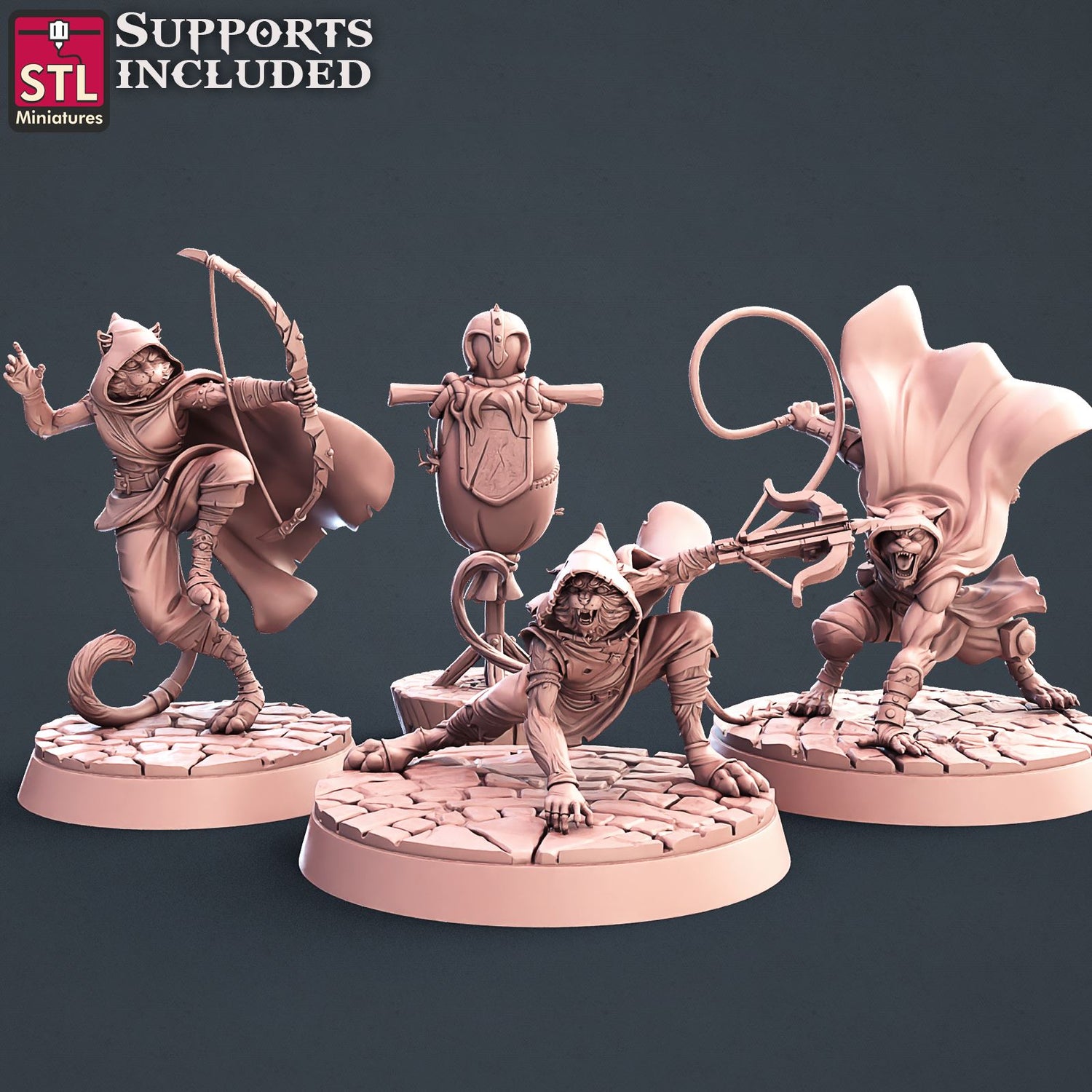 Tabaxi Assassins Set Printable 3D Model STLMiniatures