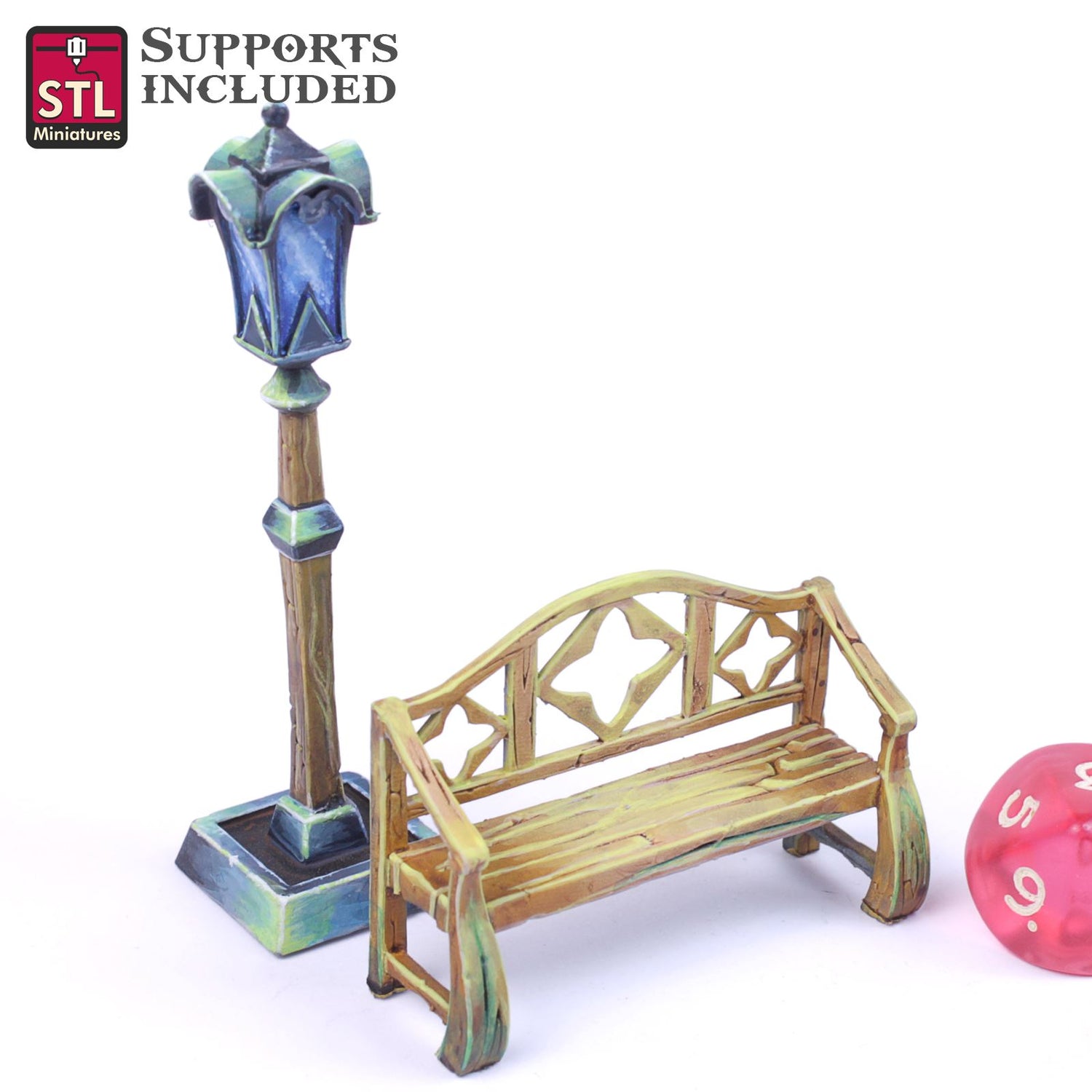 Townsfolks StreetLight Bench Scale Models STLMiniatures