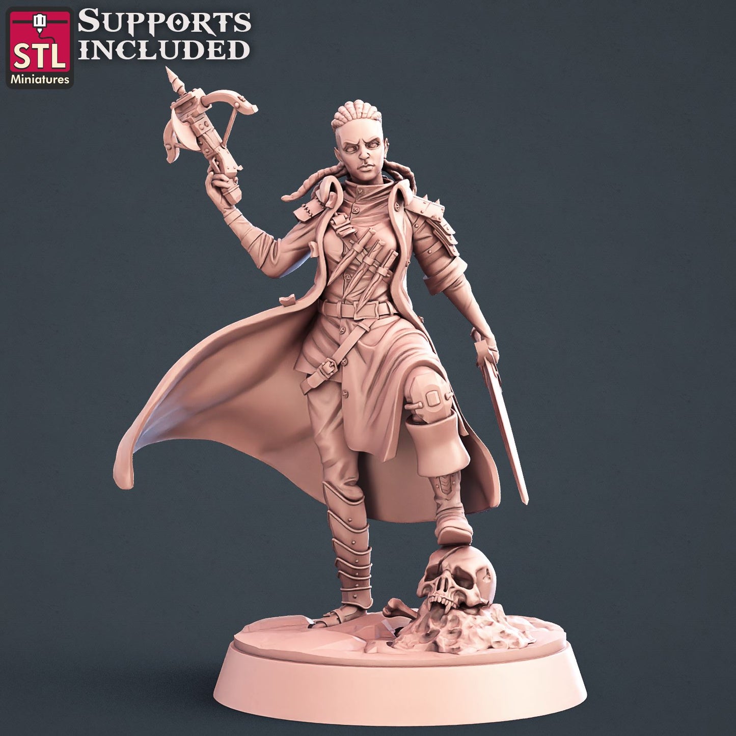 Vampire Hunters Female Printable 3D Model STLMiniatures