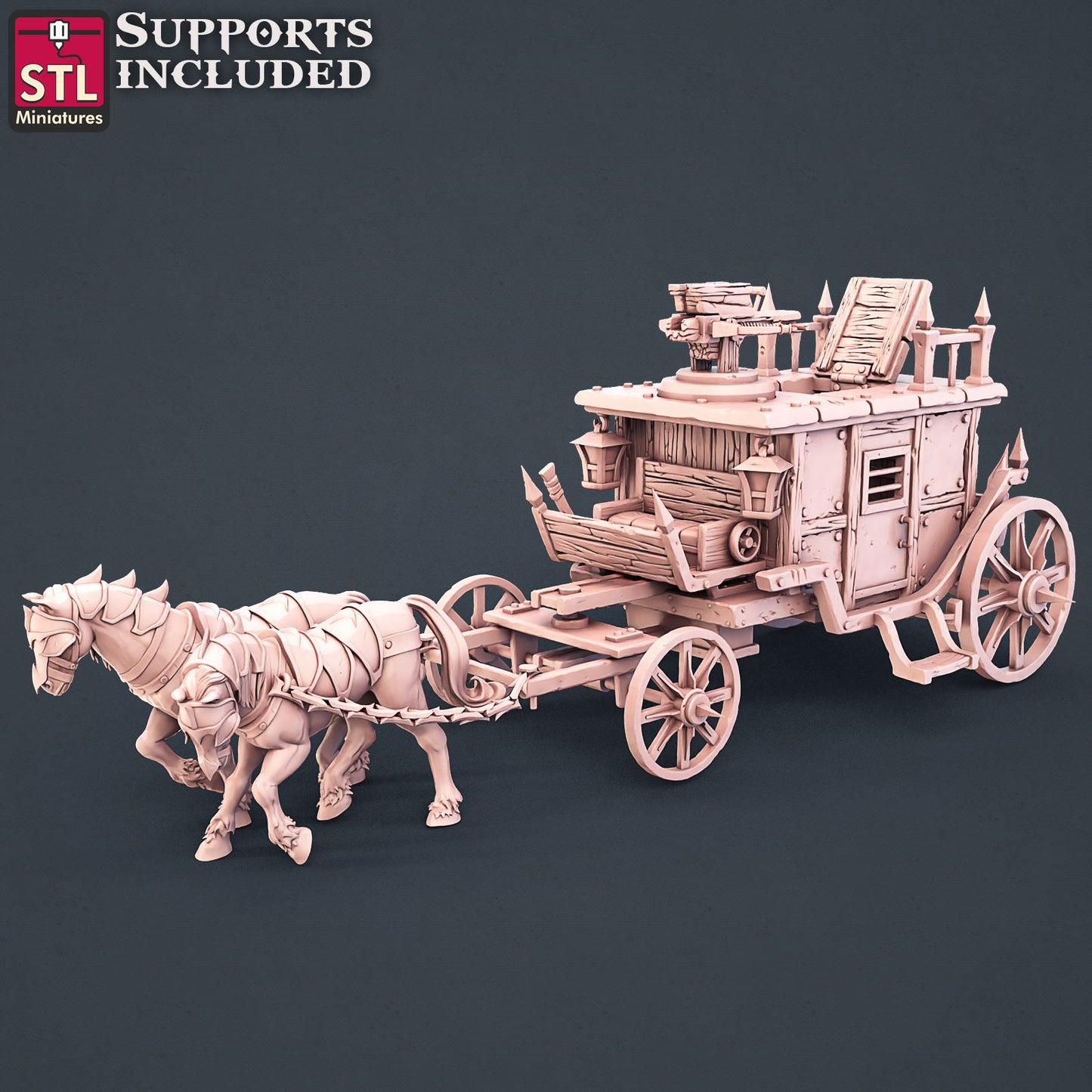Vampire Hunters Wagon Printable 3D Model STLMiniatures