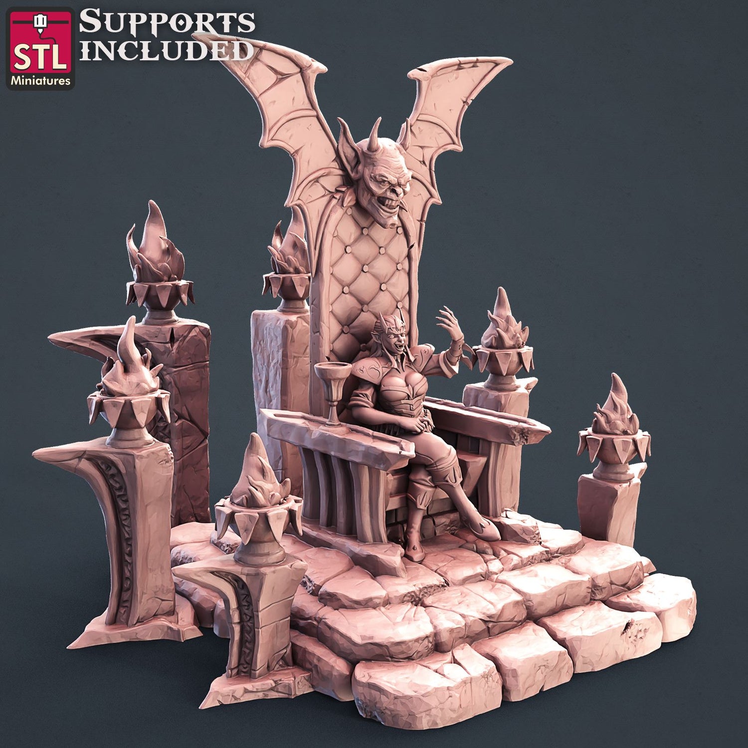 Vampire Lord Sit Printable 3D Model STLMiniatures