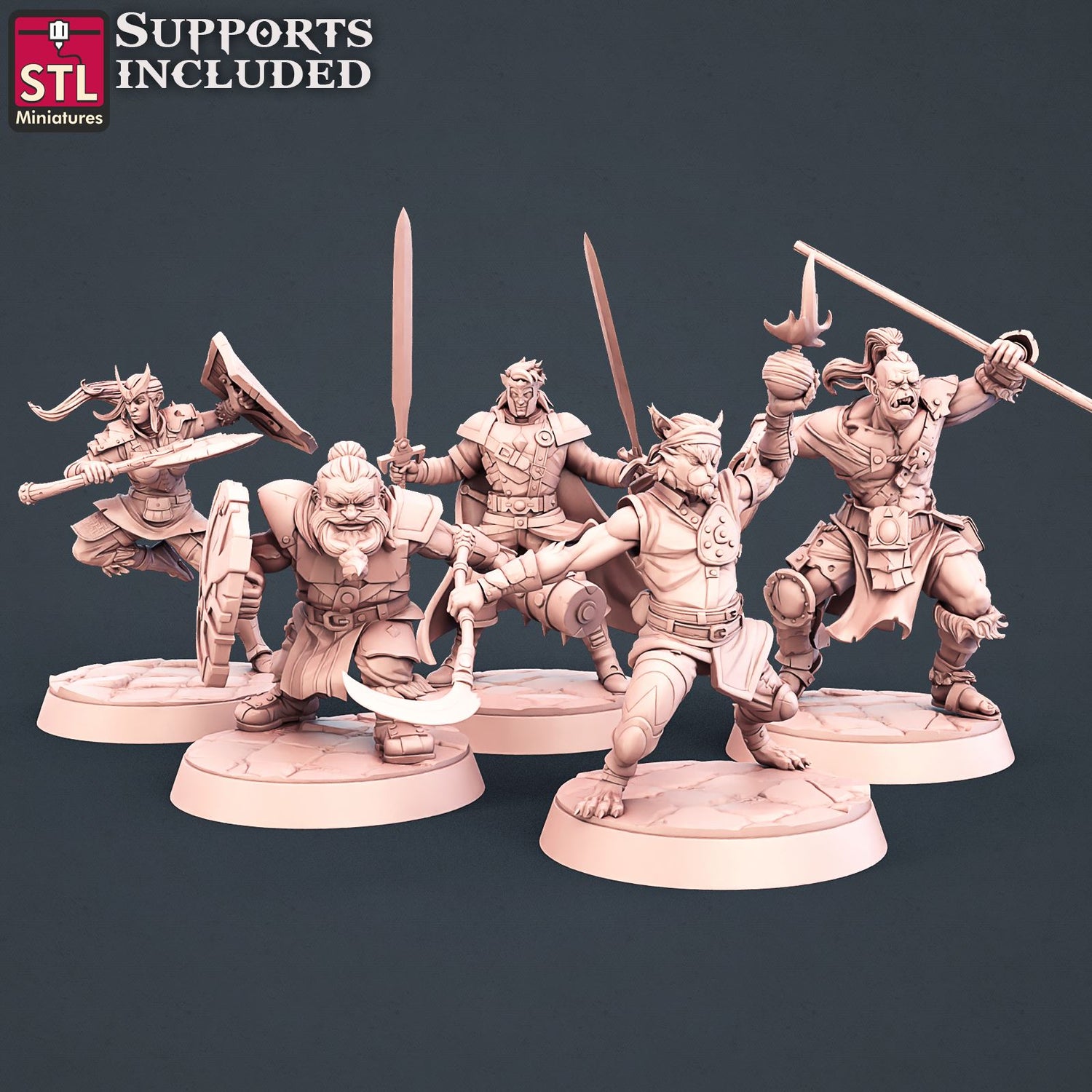 Warriors Set Scale Models STLMiniatures