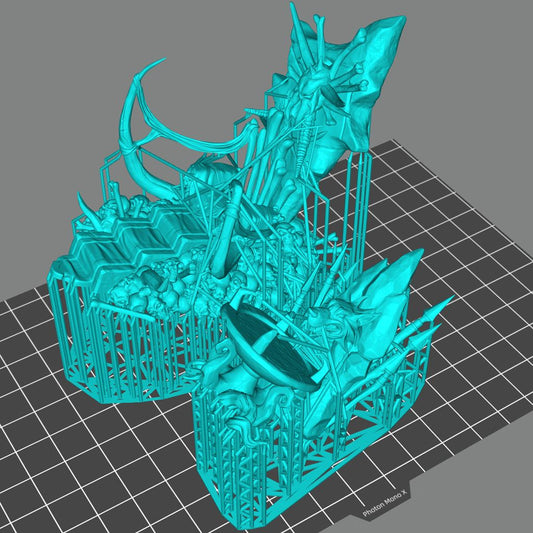 Werewolf Throne and Fountain 3D Model - ENE2021 STLMiniatures