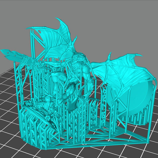 Winged Vampire Printable 3D Model STLMiniatures