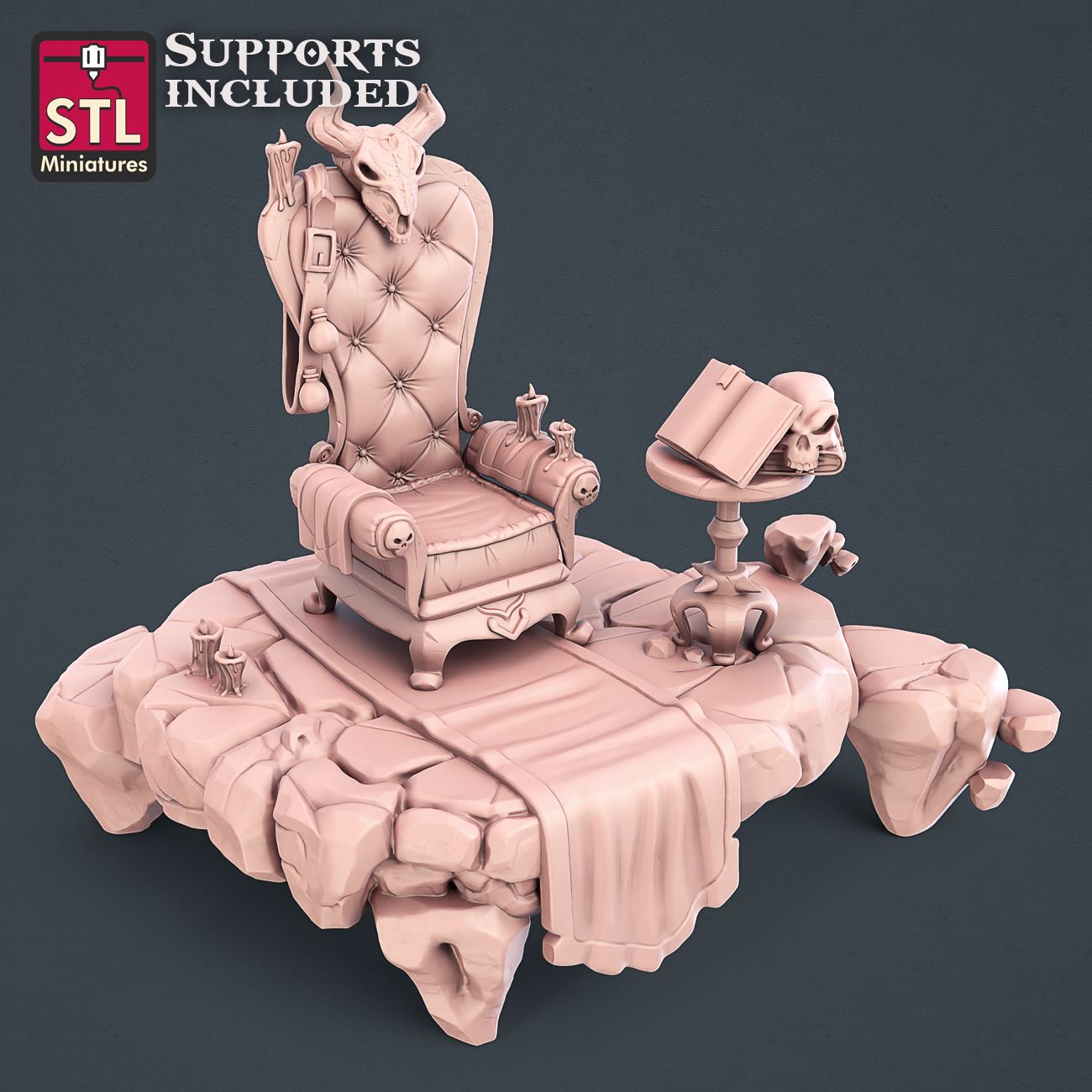 Witch Chair 3D Model - NOV2020 STLMiniatures