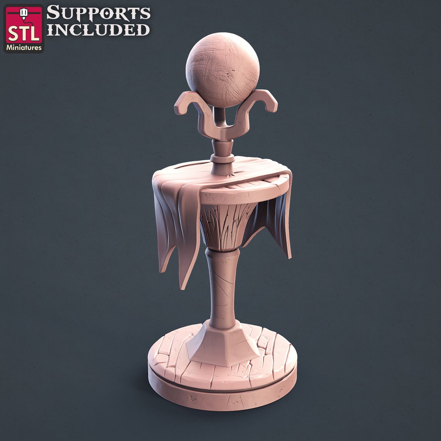 Wizard Crystal Ball Printable 3D Model STLMiniatures