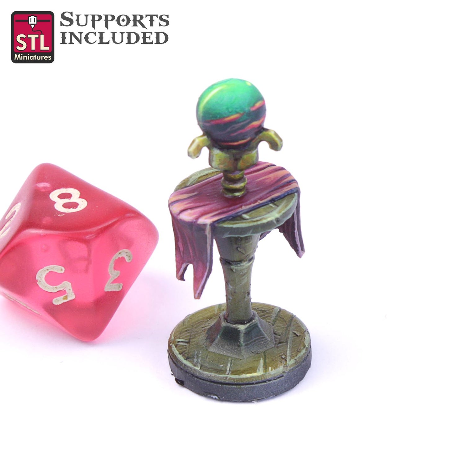 Wizard Crystal Ball Printable 3D Model STLMiniatures