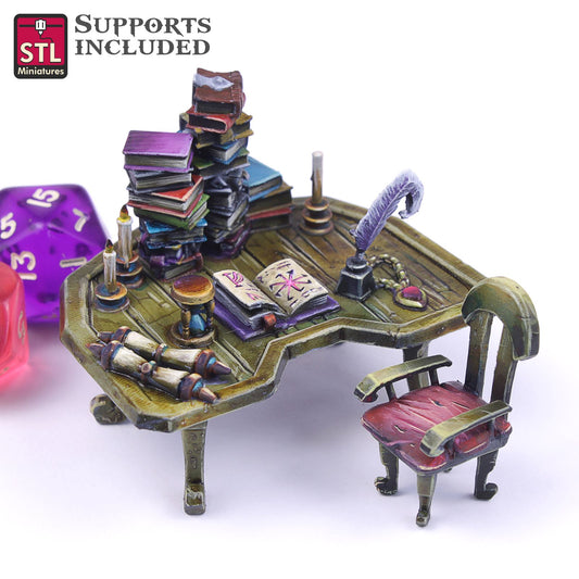 Wizard Desk Printable 3D Model STLMiniatures