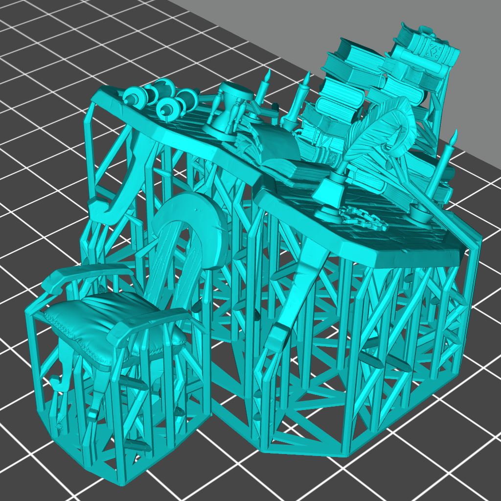 Wizard Desk Printable 3D Model STLMiniatures