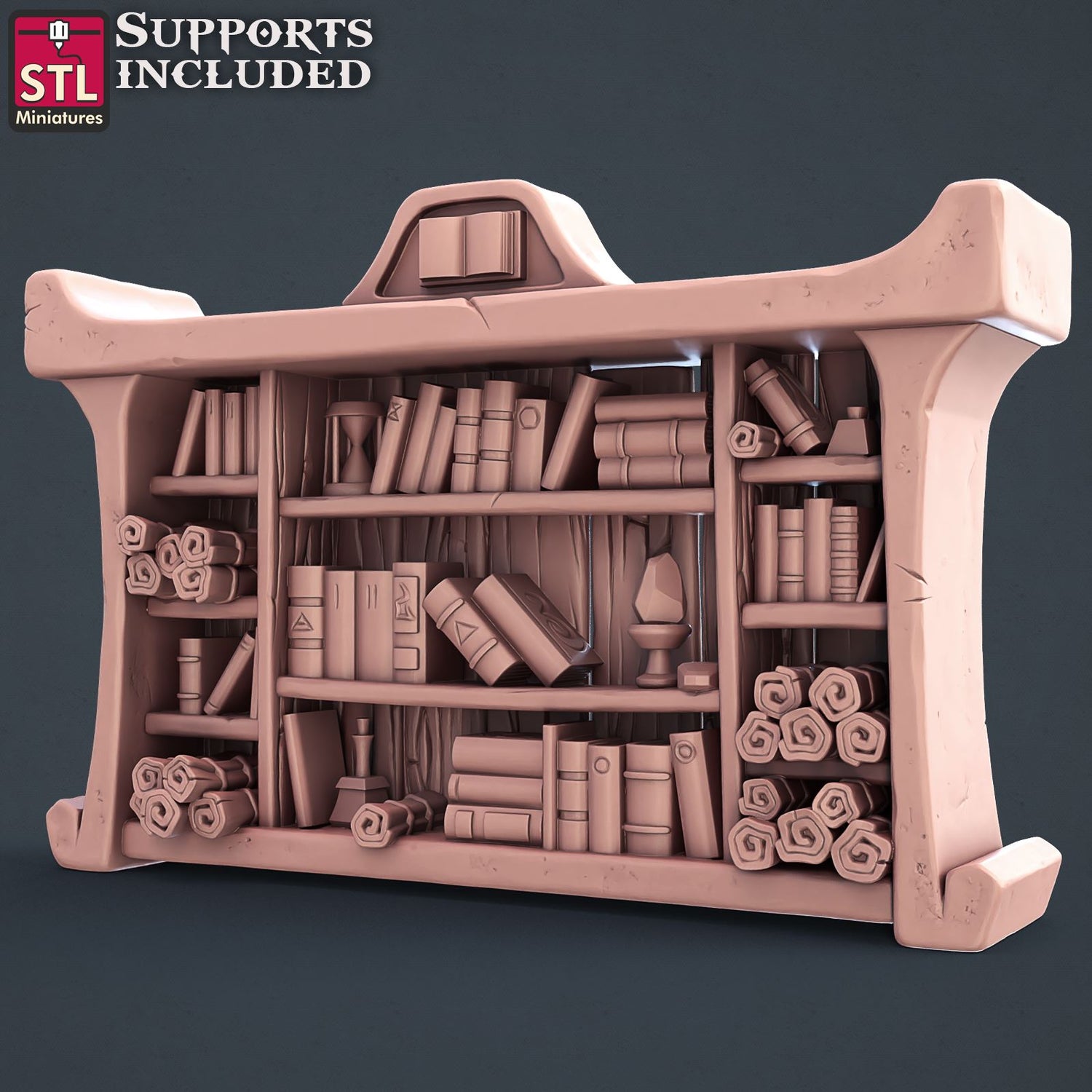 Wizard Library Printable 3D Model STLMiniatures