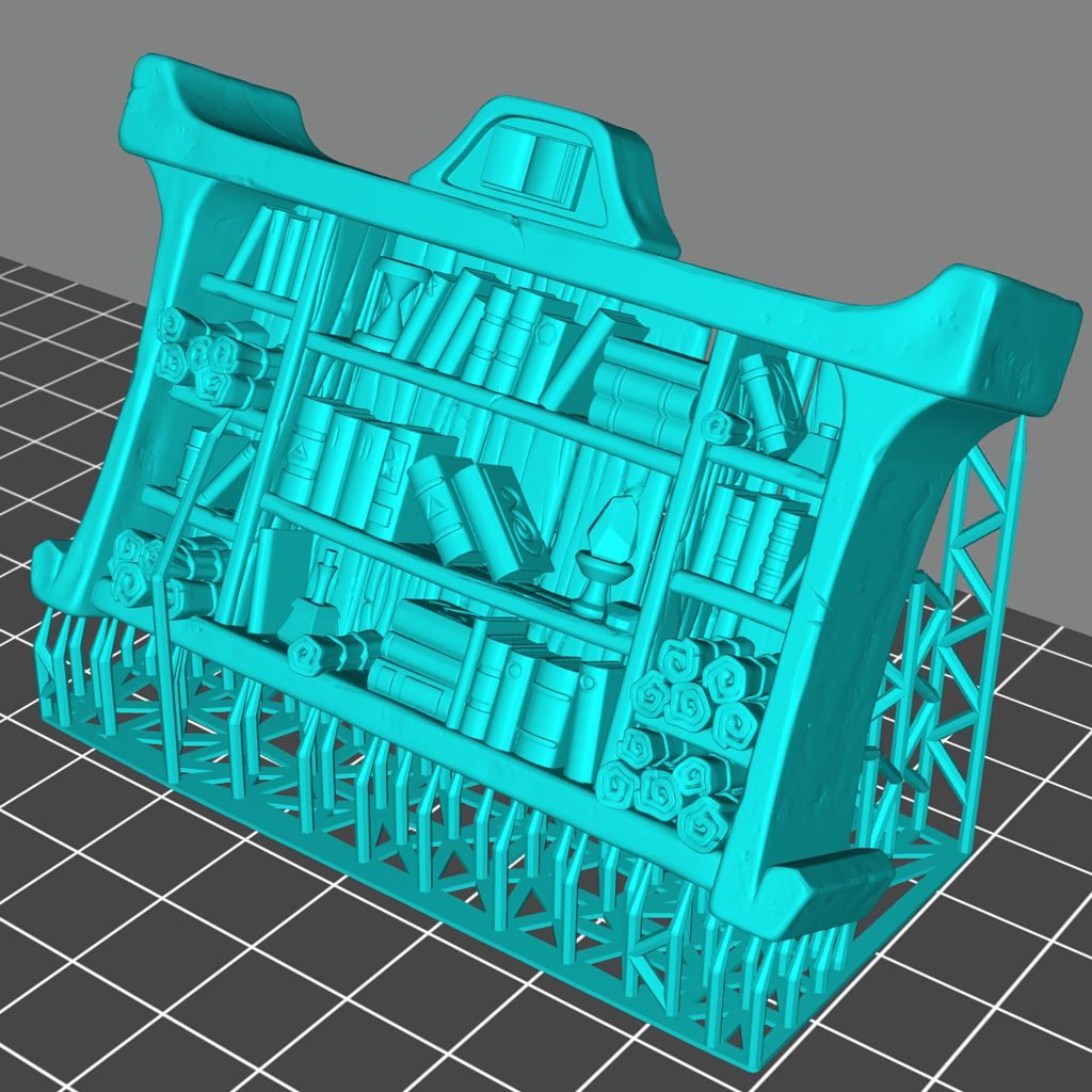 Wizard Library Printable 3D Model STLMiniatures